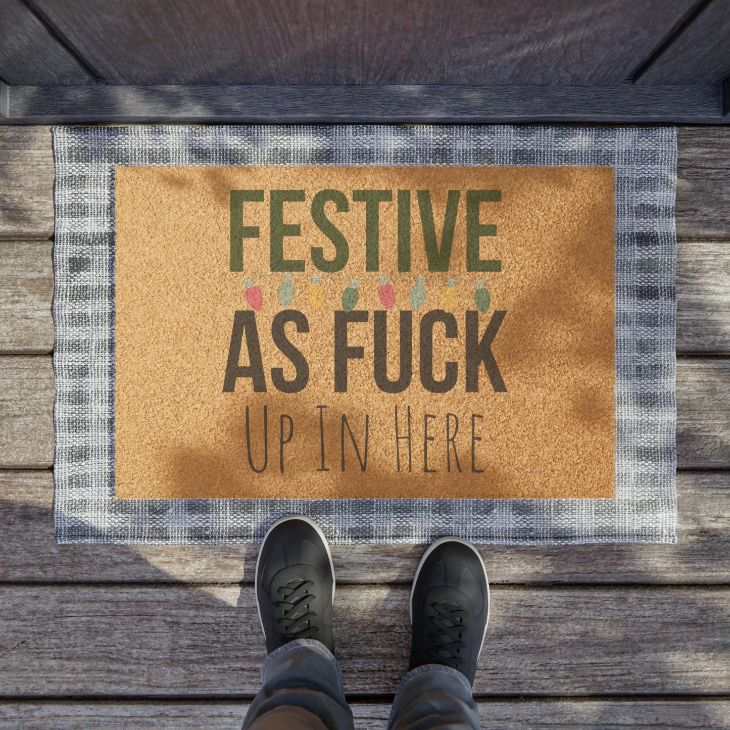 Festive AF Holiday Doormat