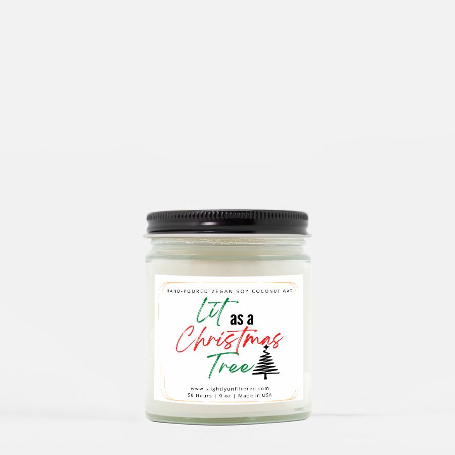 Lit as a Christmas Tree Hand Poured Candle - 9 oz