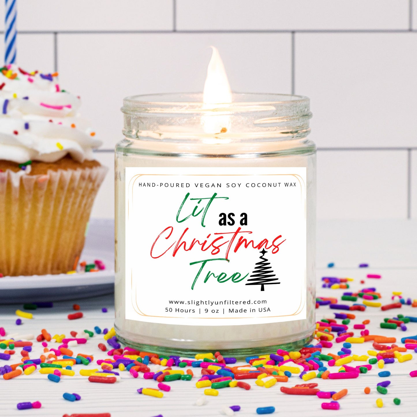 Lit as a Christmas Tree Hand Poured Candle - 9 oz