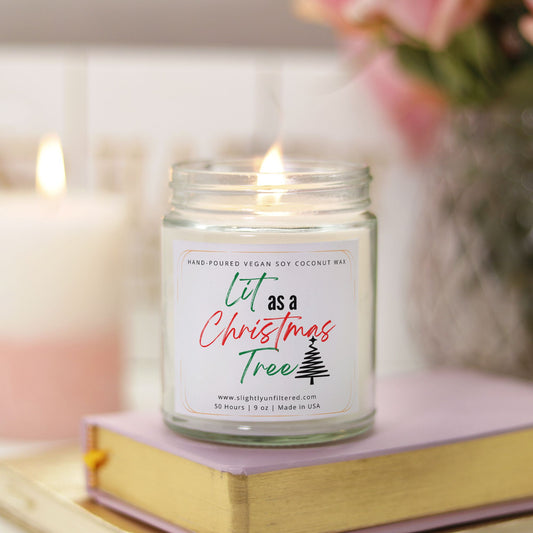 Lit as a Christmas Tree Hand Poured Candle - 9 oz