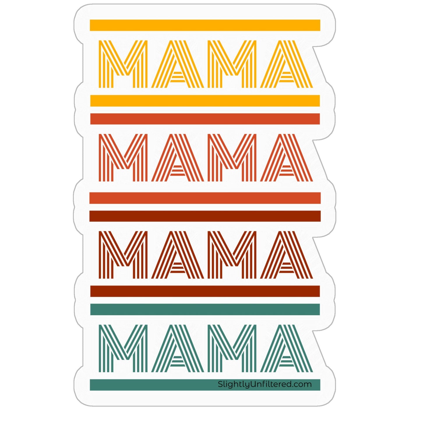 Mama Kiss Cut Stickers - 4" x 4"