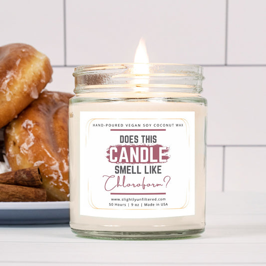 Does this candle smell like chloroform? (Hand Poured 9 oz.)
